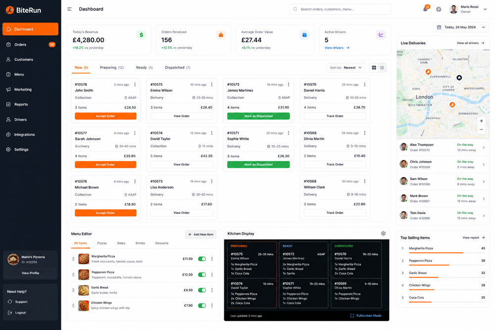 Bespoke Food Ordering Platform